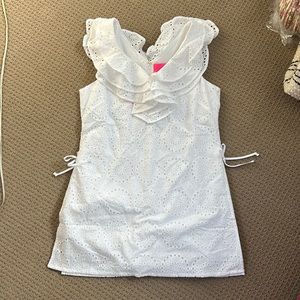 Lilly Pulitzer White Eyelet Ruffle Romper